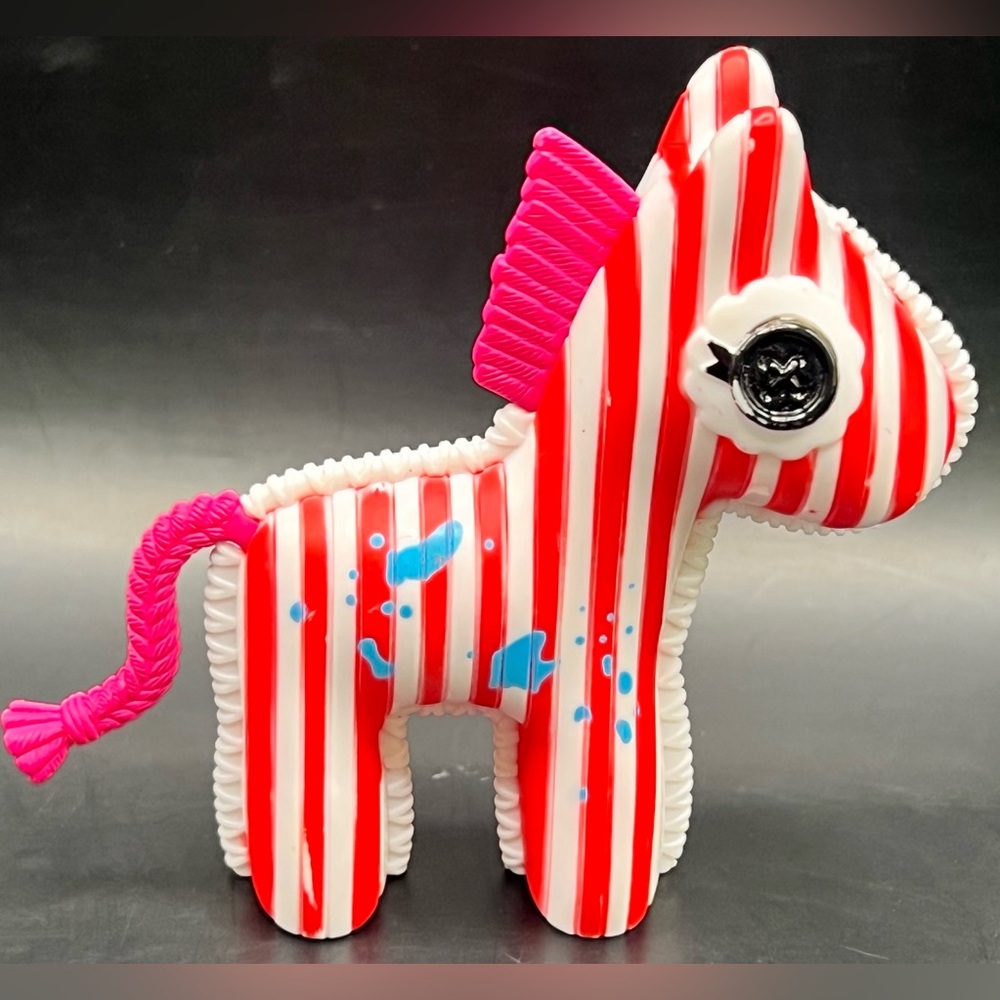 LalaLoopsy-Colorful Animal Pet friends Figurine - Striped Horse‎ splatter